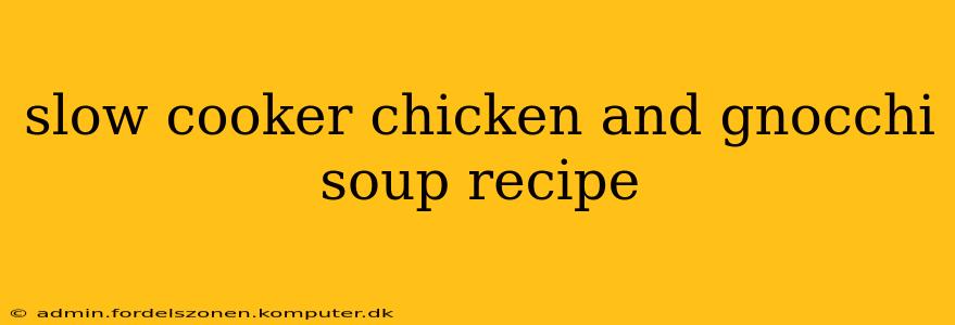 slow cooker chicken and gnocchi soup recipe