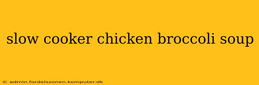 slow cooker chicken broccoli soup