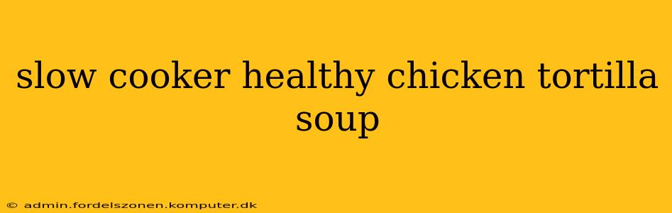 slow cooker healthy chicken tortilla soup