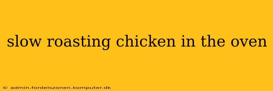 slow roasting chicken in the oven