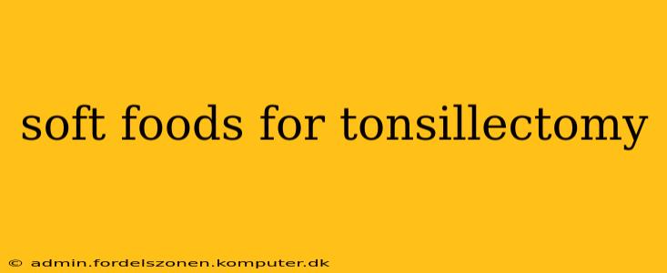 soft foods for tonsillectomy