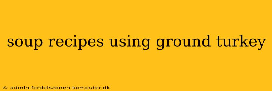 soup recipes using ground turkey