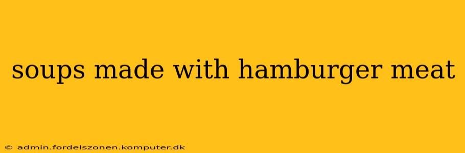 soups made with hamburger meat