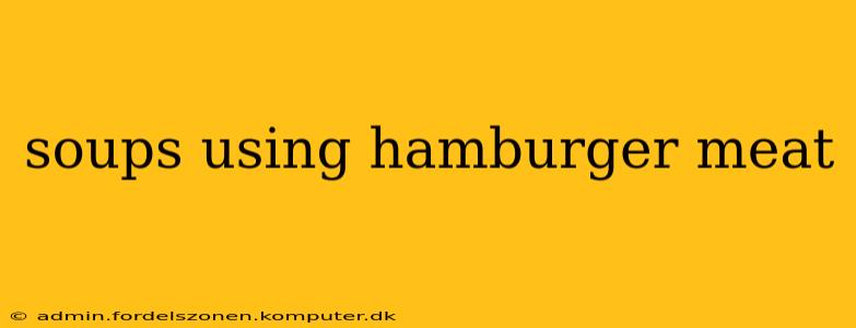 soups using hamburger meat