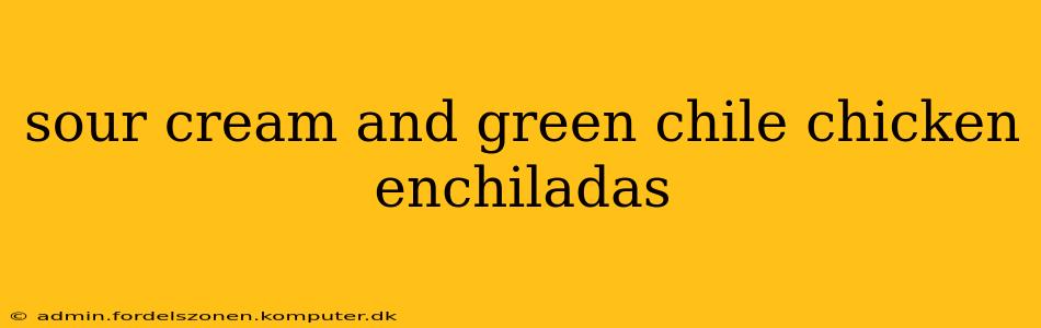 sour cream and green chile chicken enchiladas