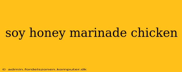 soy honey marinade chicken