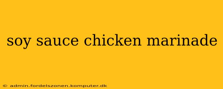 soy sauce chicken marinade