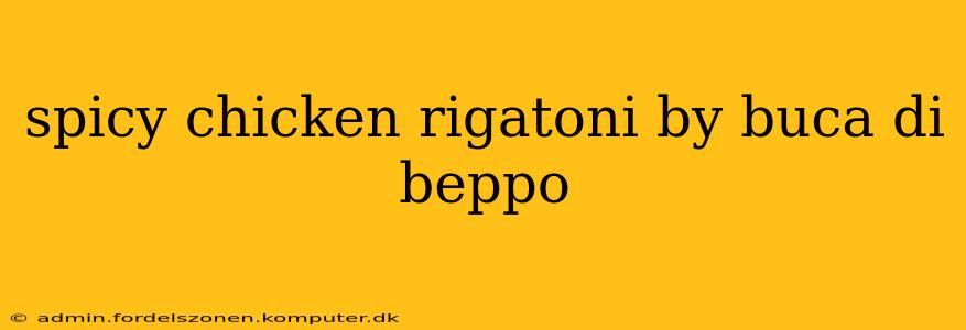 spicy chicken rigatoni by buca di beppo