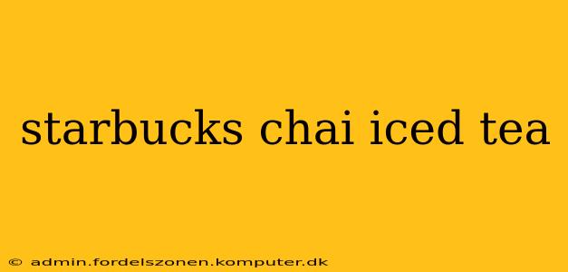 starbucks chai iced tea