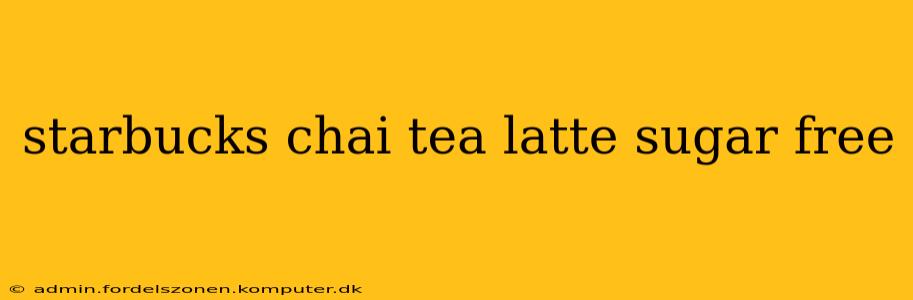 starbucks chai tea latte sugar free