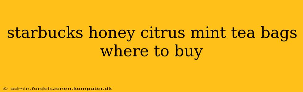 starbucks honey citrus mint tea bags where to buy