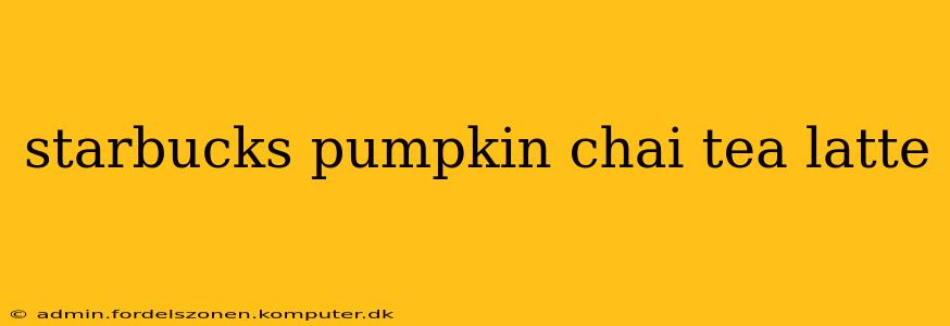 starbucks pumpkin chai tea latte