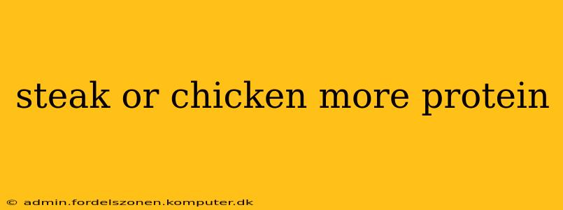 steak or chicken more protein