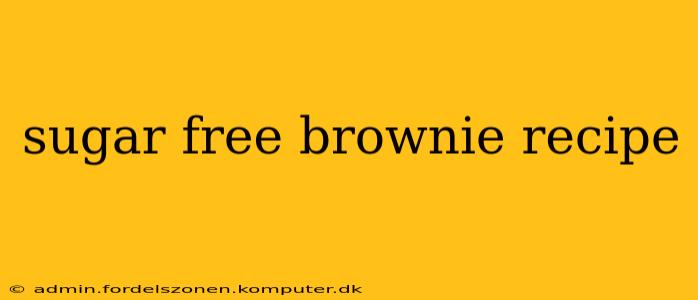sugar free brownie recipe