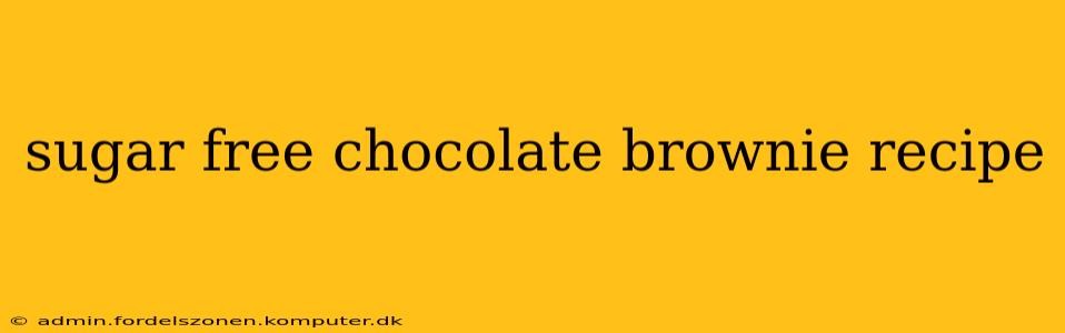 sugar free chocolate brownie recipe