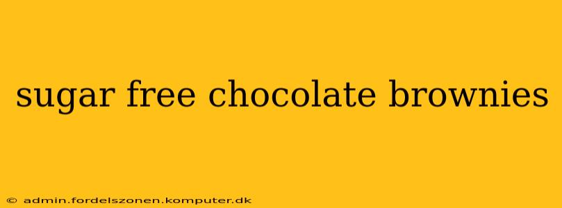 sugar free chocolate brownies