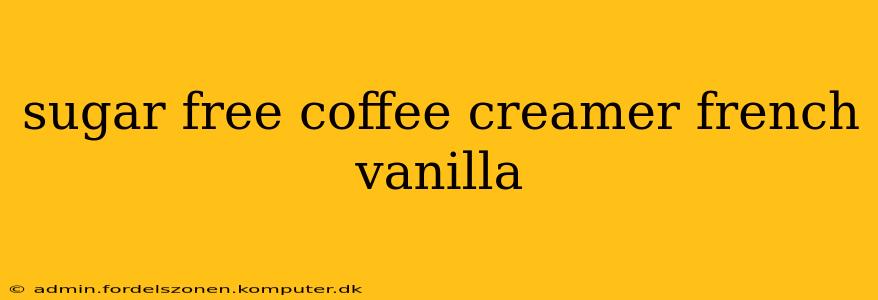 sugar free coffee creamer french vanilla