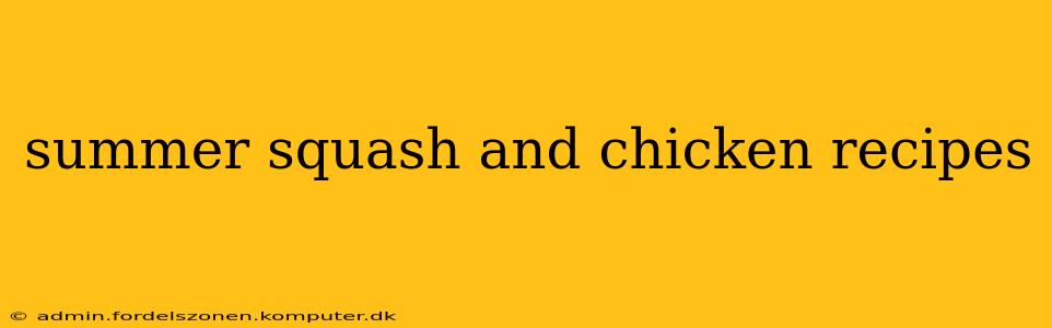 summer squash and chicken recipes