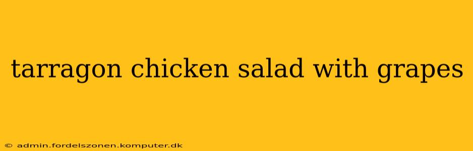tarragon chicken salad with grapes