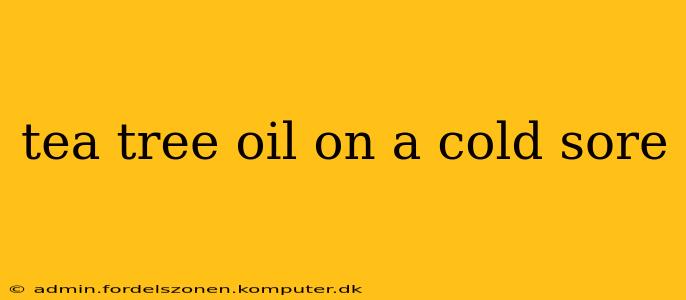 tea tree oil on a cold sore