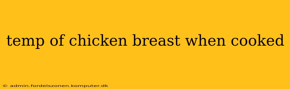 temp of chicken breast when cooked
