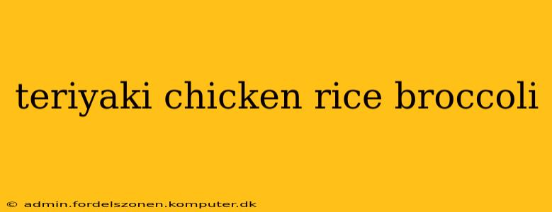 teriyaki chicken rice broccoli