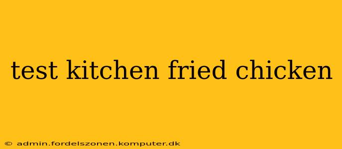 test kitchen fried chicken