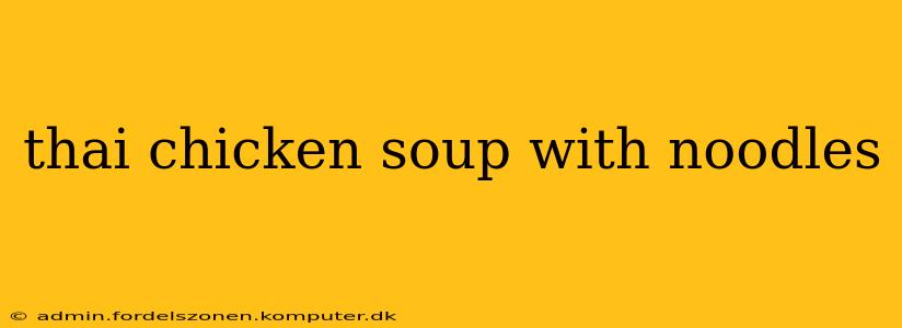 thai chicken soup with noodles