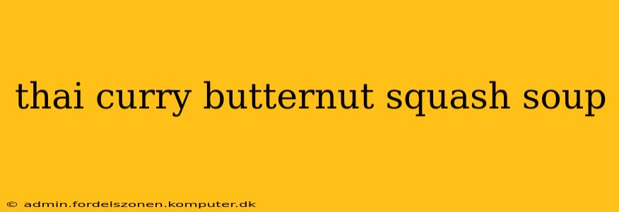 thai curry butternut squash soup