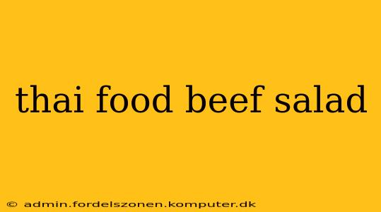 thai food beef salad