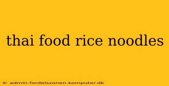 thai food rice noodles
