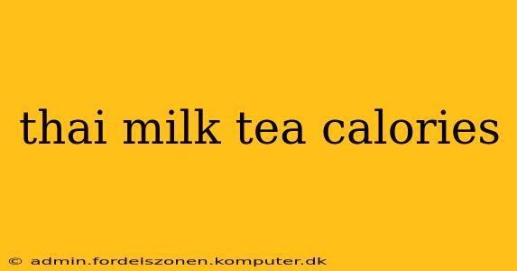thai milk tea calories