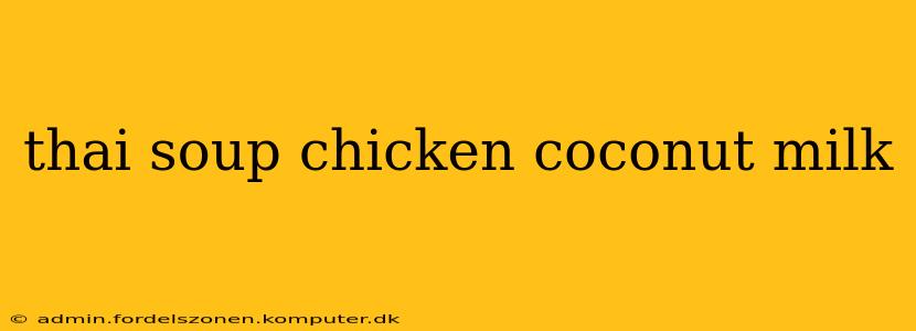 thai soup chicken coconut milk
