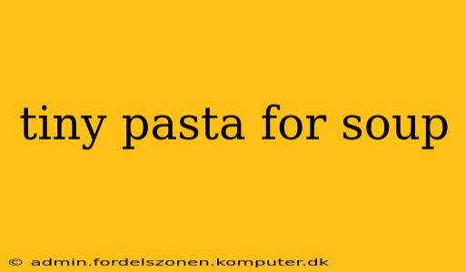tiny pasta for soup