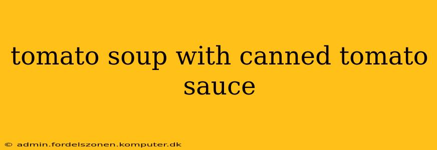tomato soup with canned tomato sauce