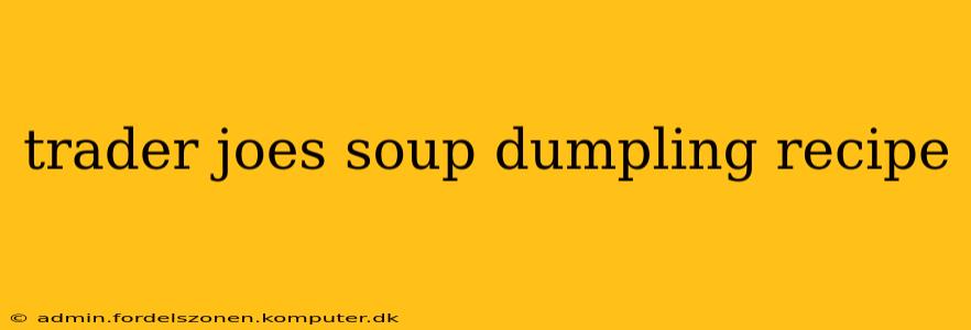 trader joes soup dumpling recipe