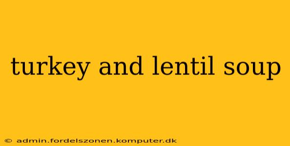 turkey and lentil soup