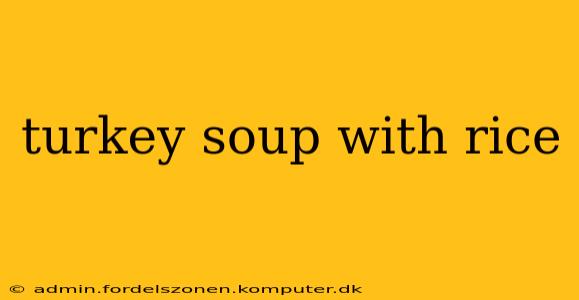 turkey soup with rice