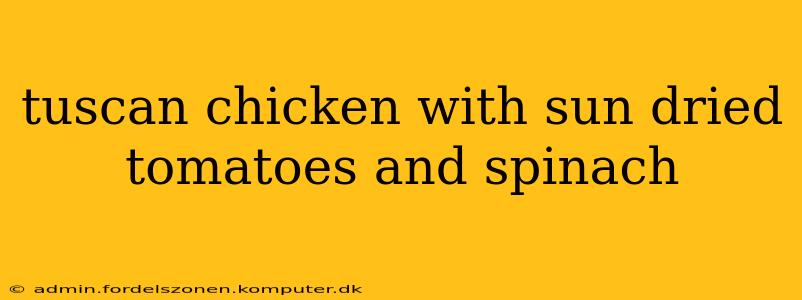 tuscan chicken with sun dried tomatoes and spinach