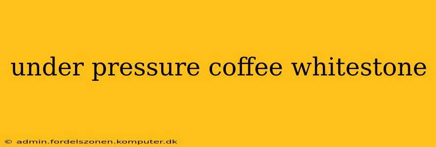 under pressure coffee whitestone