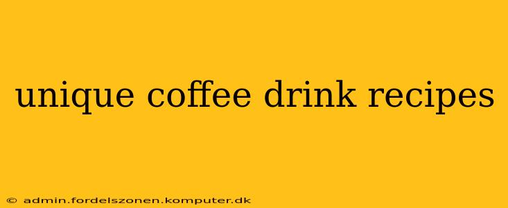 unique coffee drink recipes