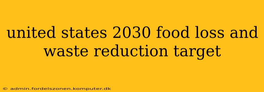 united states 2030 food loss and waste reduction target