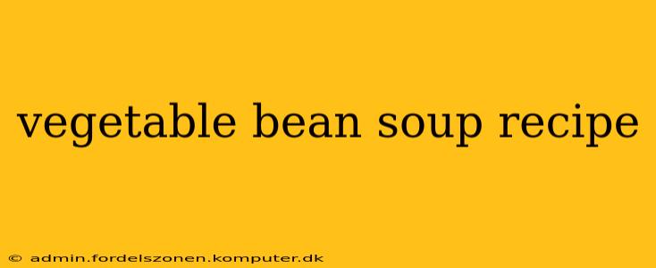 vegetable bean soup recipe