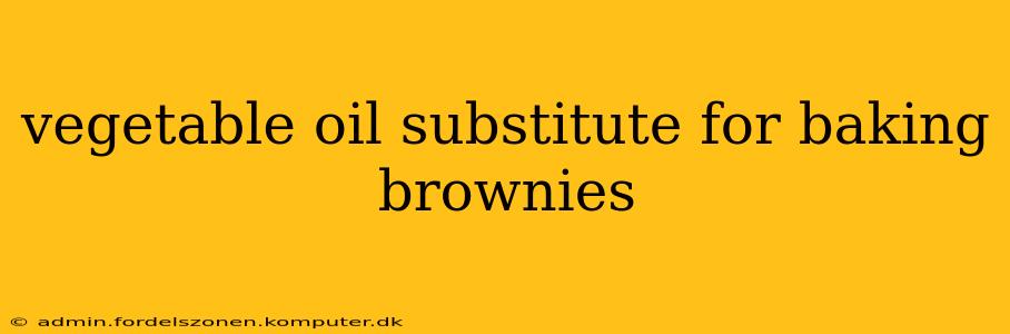 vegetable oil substitute for baking brownies