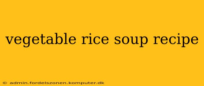 vegetable rice soup recipe