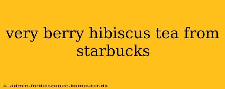 very berry hibiscus tea from starbucks