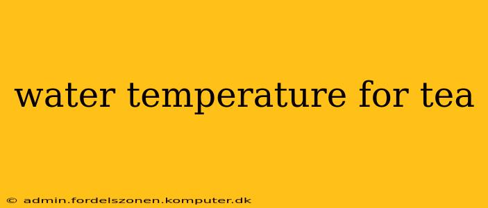 water temperature for tea