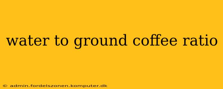 water to ground coffee ratio