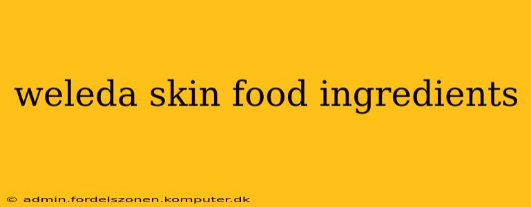 weleda skin food ingredients