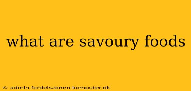 what are savoury foods